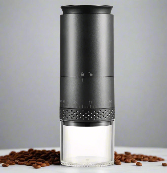 Portable Electric Coffee Grinder – Rechargeable Cordless Coffee Bean Grinder with Adjustable Settings & Digital Display