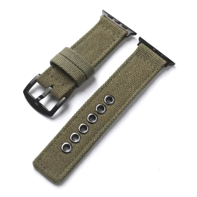 Double-Layer Canvas Ultra Watch Strap for Apple Watch 8/7 – Rugged Durability Meets Style