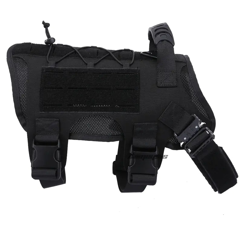 Tactical Dog Vest Harness with MOLLE Pouch and Leash Options – Durable 1000D Nylon Outdoor Gear for Medium to Large Dogs