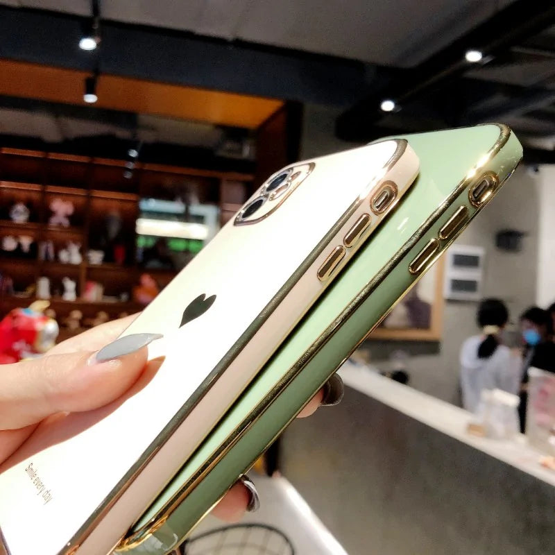 Electroplated Love Heart Phone Case for iPhone