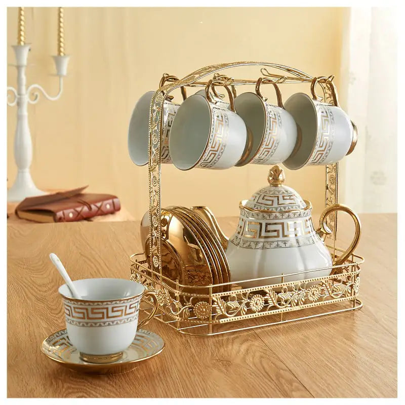 Luxury Bone China Coffee Cup & Saucer Set – 12 Elegant Glazed Designs (Gift-Ready, European Style, Durable Porcelain)