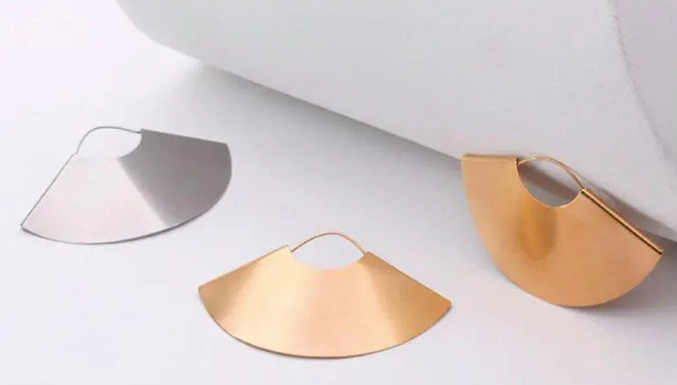 Andrea Earrings – Geometric Statement Earrings in Gold or Silver (ONLY 1 SILVER LEFT!)