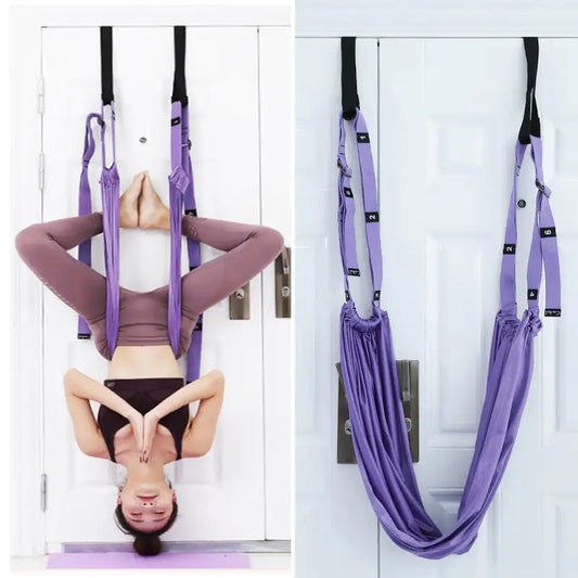 Fitness Hip Stretch Yoga Belt – Adjustable Inversion Door Strap for Stretching & Flexibility Training