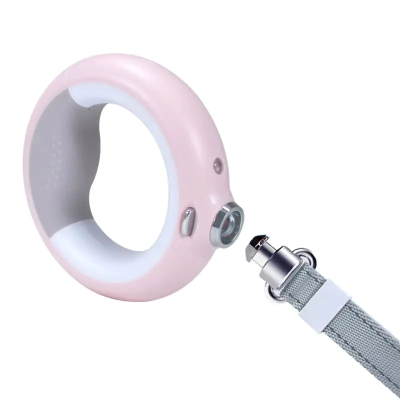 Automatic Telescopic UFO Dog Leash – Retractable 2M Rope with LED Light, USB Rechargeable, Waste Bag Dispenser (360g, White/Pink/Blue/Black)