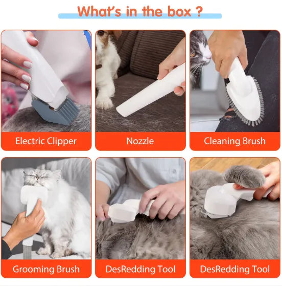 All-in-One Vacuum Cleaner Pet Hair Clipper Suit – Quiet 2.5L Pet Grooming Vacuum