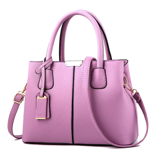 Ladies' PU Leather Handbag with Litchi Pattern – Chic Functionality for Everyday Elegance