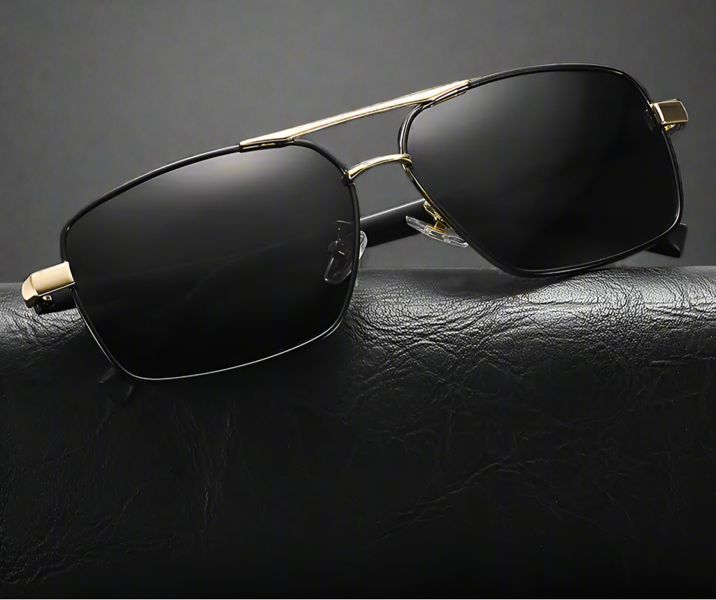 HD Polarized Driving Sunglasses – Full-Frame Metal+TR Build with UV400 Protection (150mm Width)