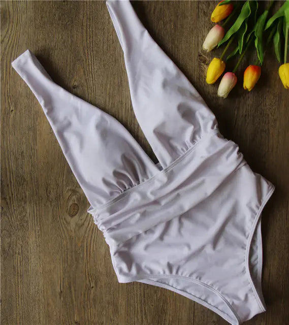 Plus Size Sexy Women's One-Piece Swimsuit (Solid Color)