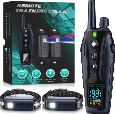 Electric Shock Collars for Big & Small Dogs – Remote Control Training (1000M & 2000M Range, 1 or 2 Dog Options)