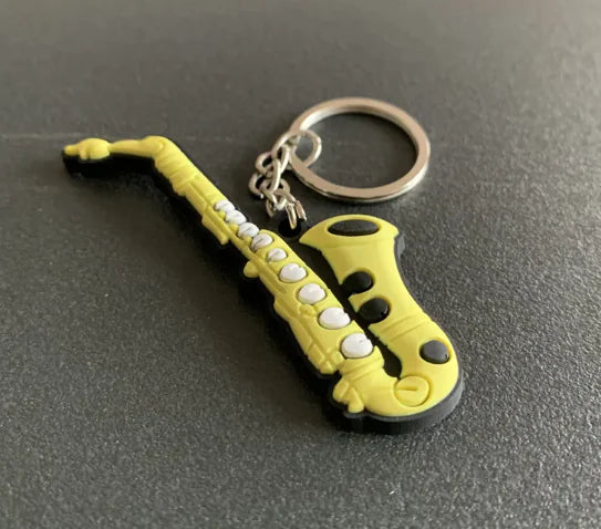 Silicone Guitar Keychain Pendant