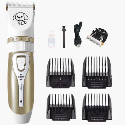 Electric Dog Hair Trimmer – Professional Ceramic Titanium Grooming Tool for Pets
