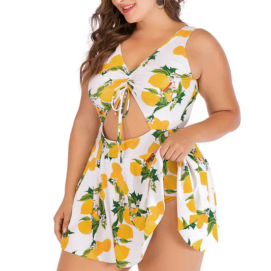 One-Piece Swimsuit – Flattering Plus-Size Swimwear in Bold Summer Colors (Sizes XL–5XL)