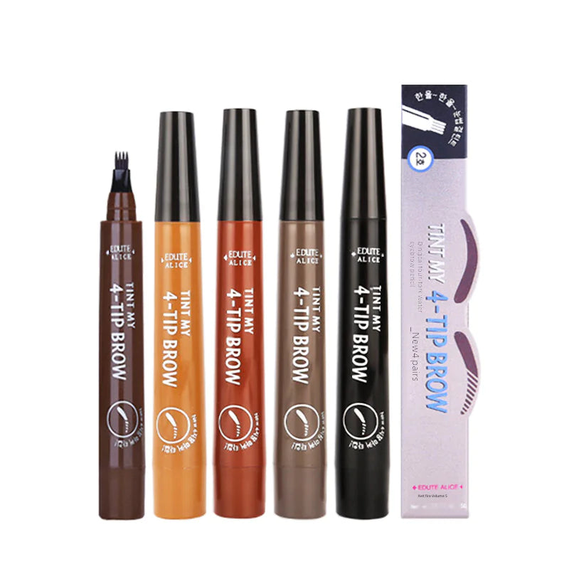 Four-Pronged Eyebrow Pencil – Waterproof, Sweat-Proof, Long-Lasting Precision Brow Pen