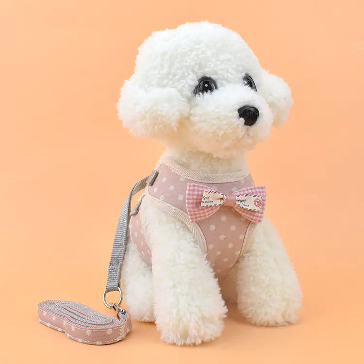 Dog Chest Strap Cat Leash – Adjustable Breathable Pet Harness for Dogs & Cats (Cloth Material, Small to Large Sizes)