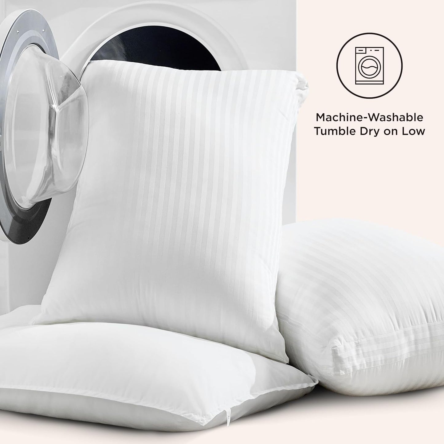 Adjustable Layer Bed Pillows for Sleeping – King Size, Set of 2. Soft & Firm Fluffy Pillows with 100% Cotton Cover and 4 Customizable Layers for Back, Side & Stomach Sleepers