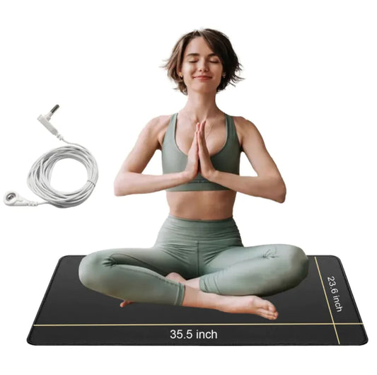 Conductive Leather Yoga Mat – Grounding &amp; Energy Flow Support