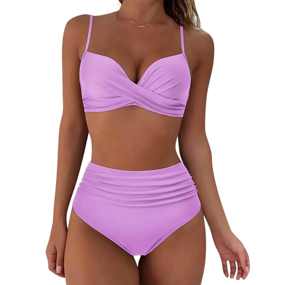 Cross-Back Sexy Bikini – Bold, Flattering Swimwear with Sleek Support (Sizes S–2XL)