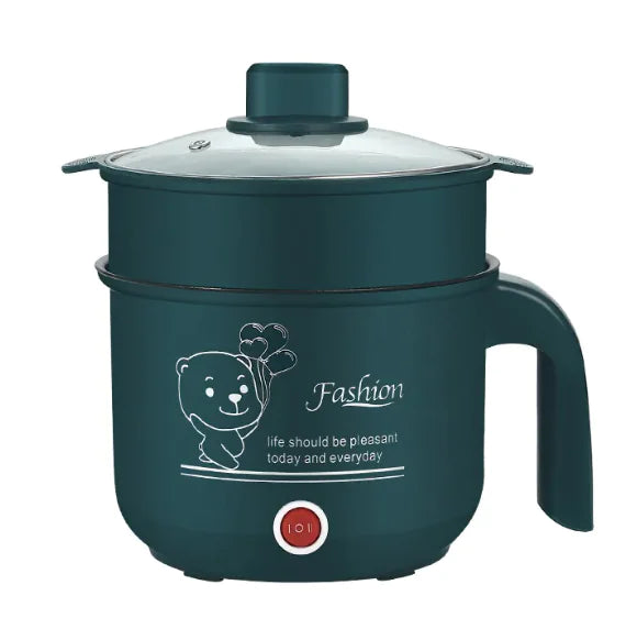 Multifunctional Electric Cooker – Saute, Fry, Steam & Cook in One Compact Pot (Emerald Design)