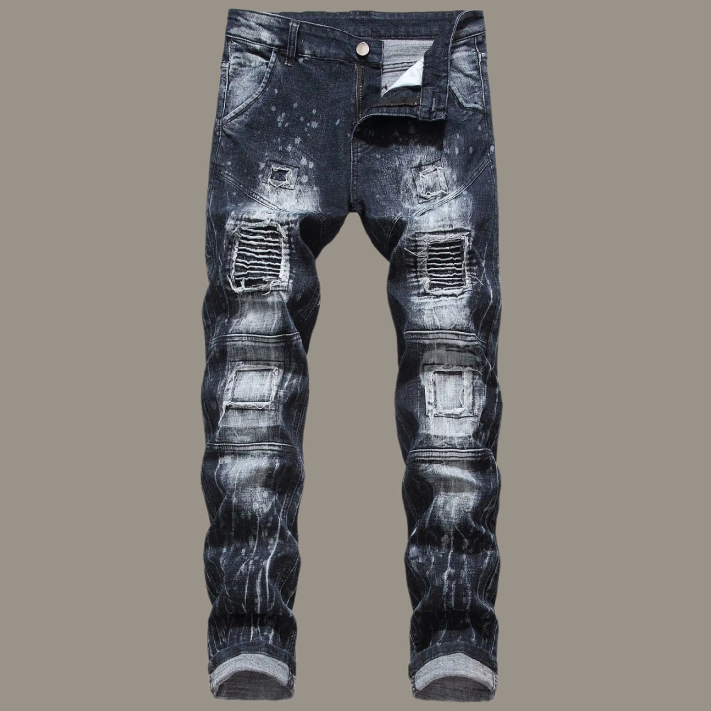 Men's Dark Stretch Straight Fit Denim Jeans – The Perfect Blend of Style and Comfort