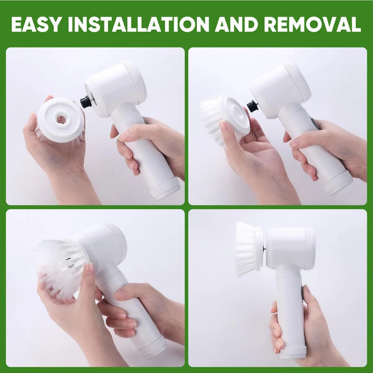 Multifunctional Electric Shoe & Household Cleaner – Rechargeable with 6 Brush Heads (USB Charging, Lightweight & Durable)