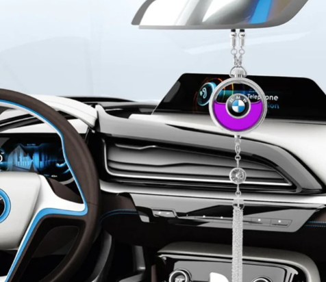 Car Perfume Hanging Pendant – Luxury Alloy Fragrance Charm for High-End Vehicles