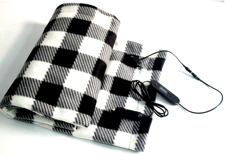 Car Heating Blanket – Portable Travel Heated Throw with Temperature Control (Polyester, 0.53 kg)