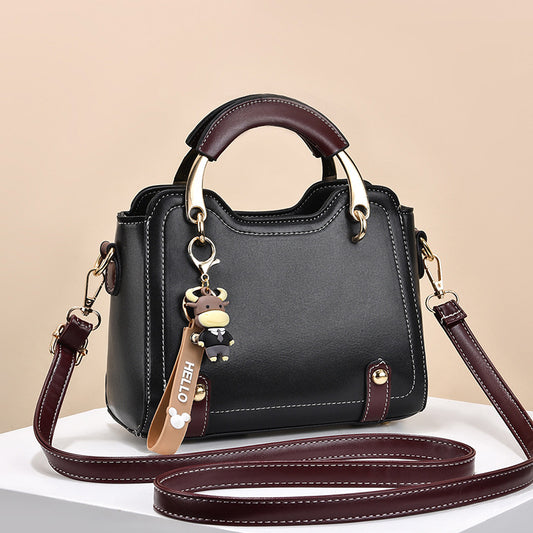 Cute Decorative Handbag – Versatile Shoulder, Crossbody & Handheld Purse with Elegant Gold Hardware