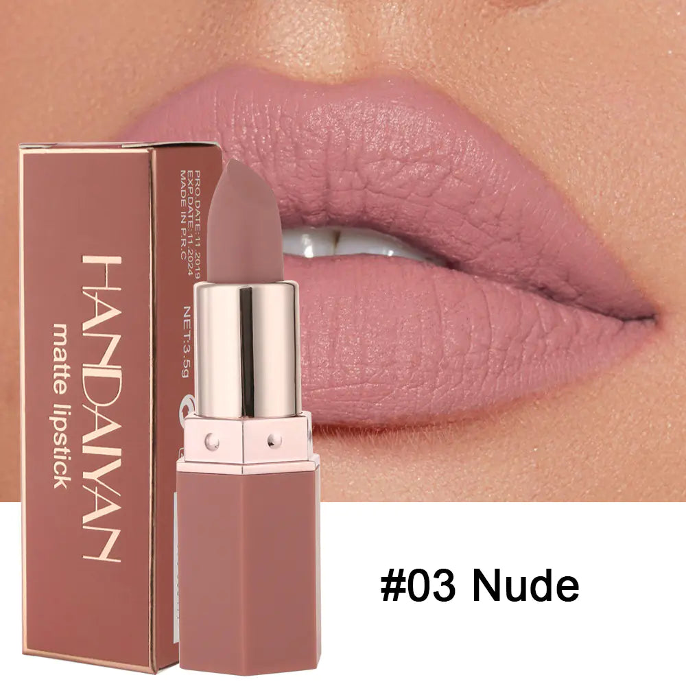 Matte Lip Glaze – Waterproof, Vivid Color, Nourishing Comfort (6 Shades)