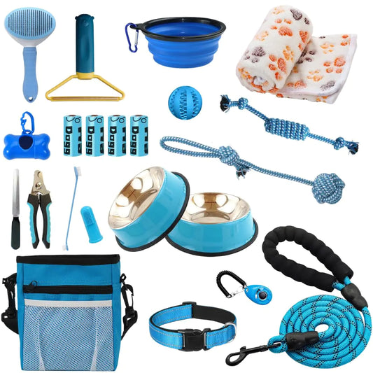 25-Piece New Puppy Starter Kit – Complete Essentials for Small and Medium Dogs