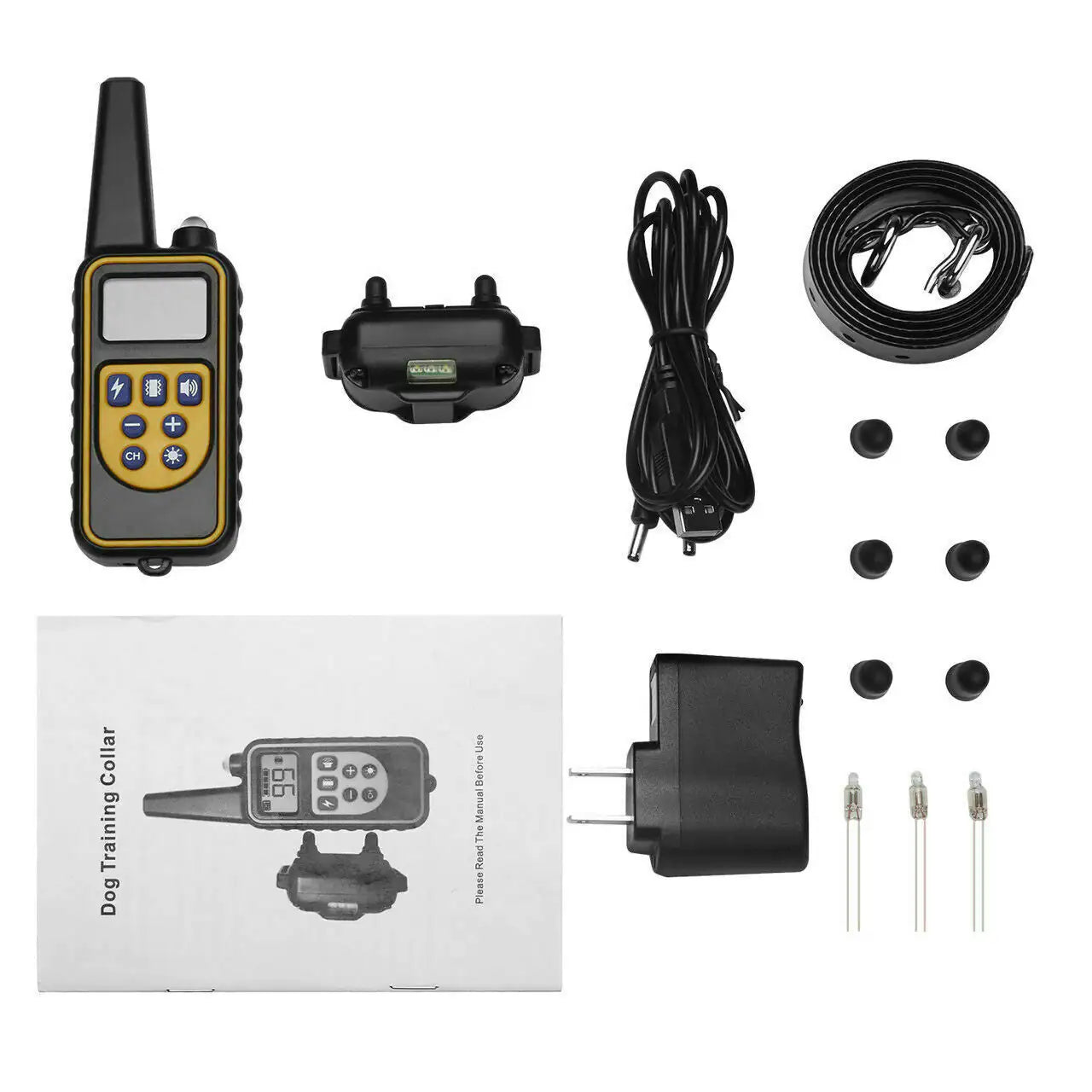 2725 FT Remote Dog Shock Training Collar – Waterproof, Rechargeable with 4 Training Modes (1-3 Dog Kits)