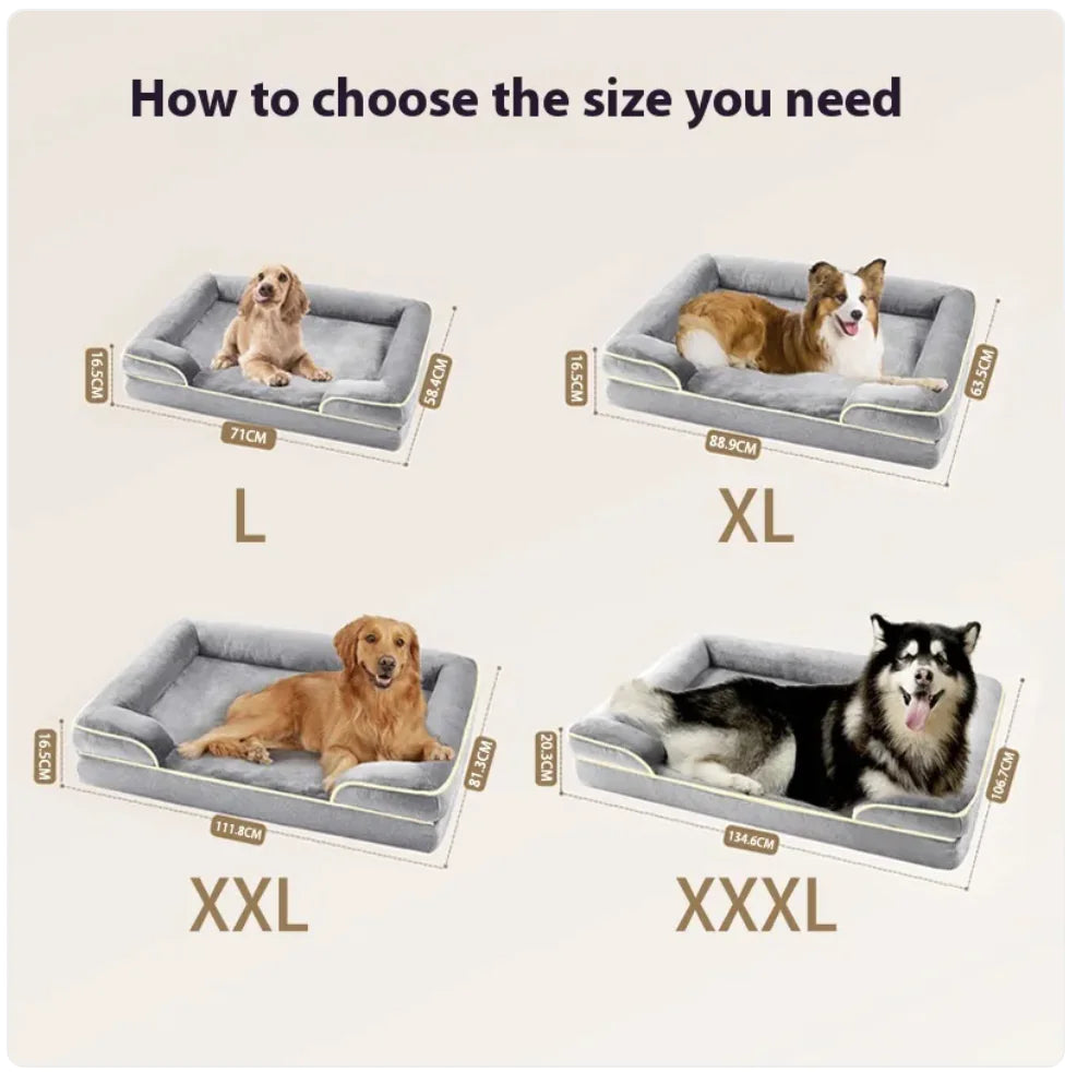 Washable Pet Sofa Bed – Soft, Supportive Couch for Medium & Large Dogs (sizes L–XXXL)