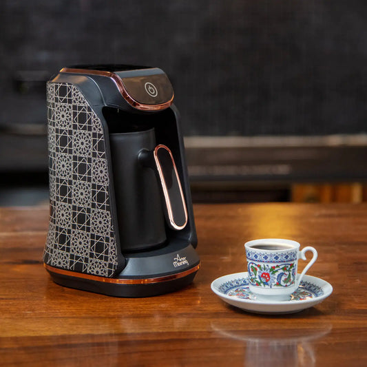 Turkish Coffee Maker – Authentic Electric Turkish Coffee Machine with Auto Shut-Off & Boil Sensor (240 ml, 420W, 120V)