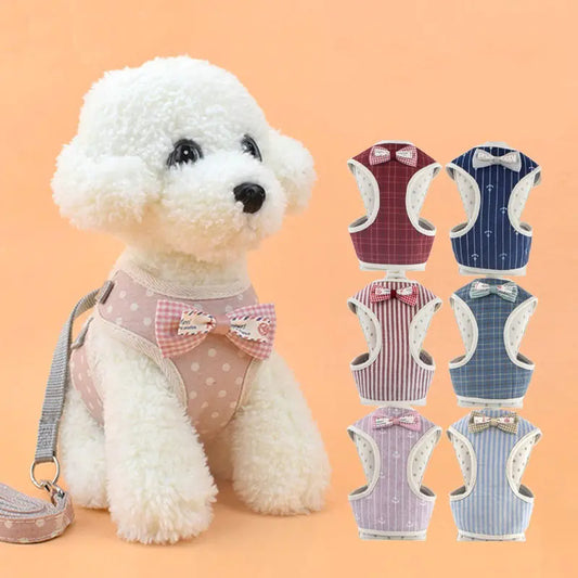 Dog Chest Strap Cat Leash – Adjustable Breathable Pet Harness for Dogs & Cats (Cloth Material, Small to Large Sizes)