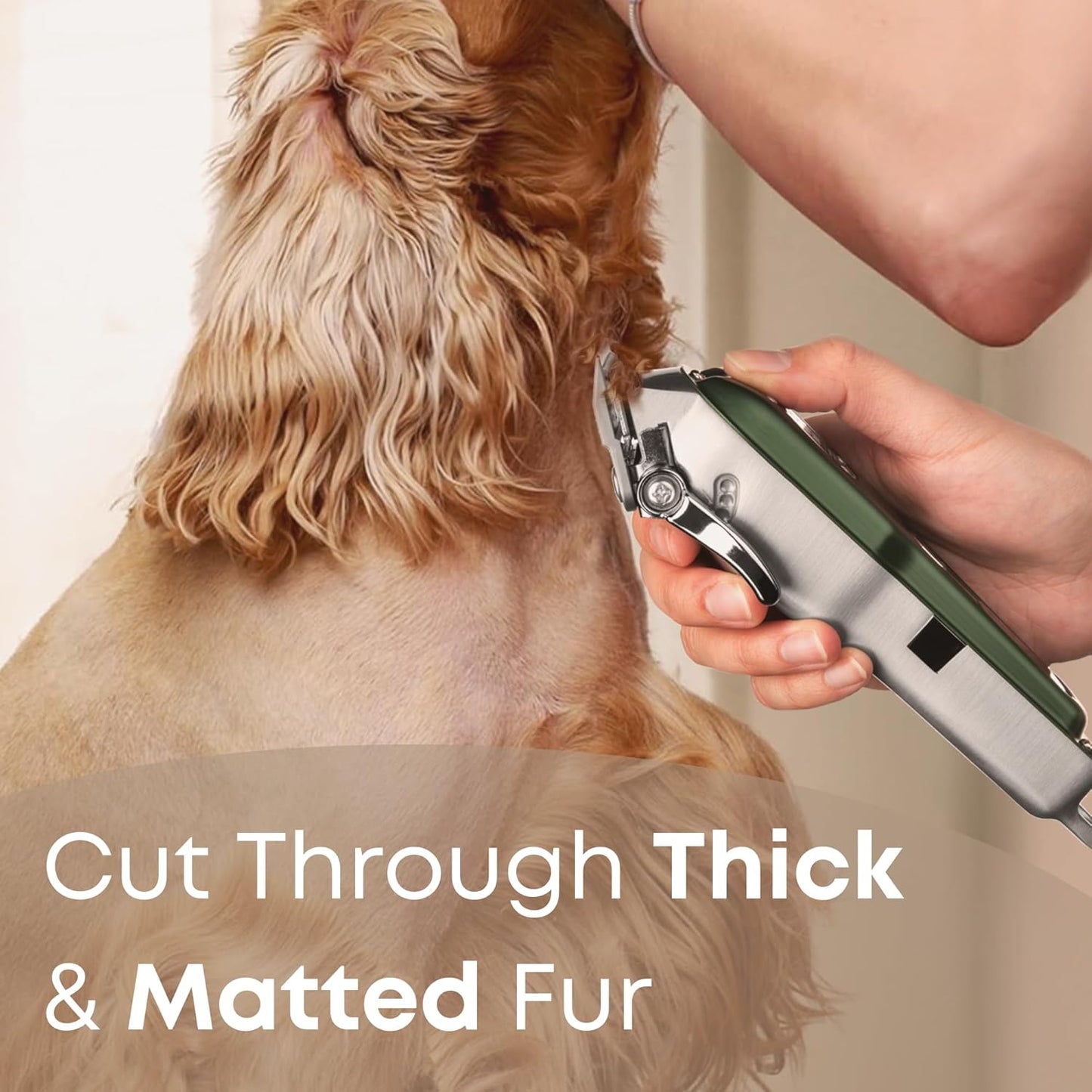 Cat Hair Clippers – Quiet Cordless Pet Grooming Kit for Thick & Matted Fur