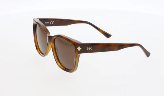 Hawk Women's Sunglasses – Geometric Bone Frame with Brown Lenses (Model HW2081)