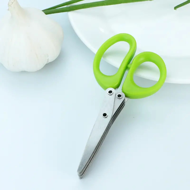 Herb Scissors – Stainless Steel Kitchen Gadget for Cutting Fresh Herbs with Precision (5.2" × 2.5")