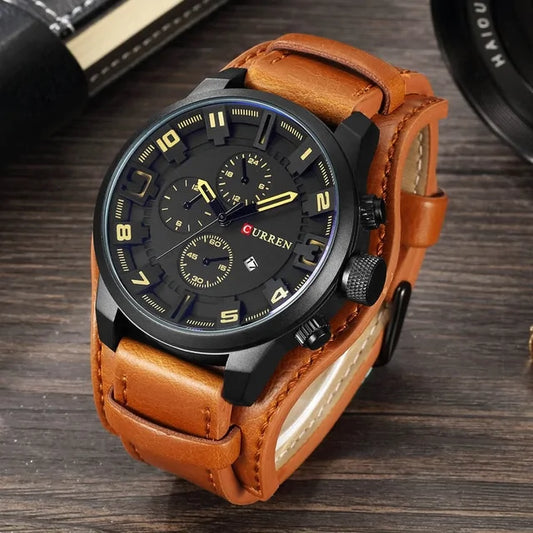 Curren Men's Leather Wristwatch