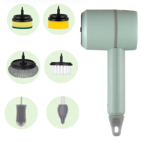 Multifunctional Electric Cleaning Brush – Rechargeable Scrubber with Multiple Brush Heads (Cordless & Powerful)