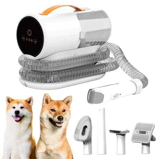Pet Grooming Vacuum Cleaner – Low Noise 600W Suction with 2L Dust Cup & Full Grooming Kit (For Dogs & Cats)