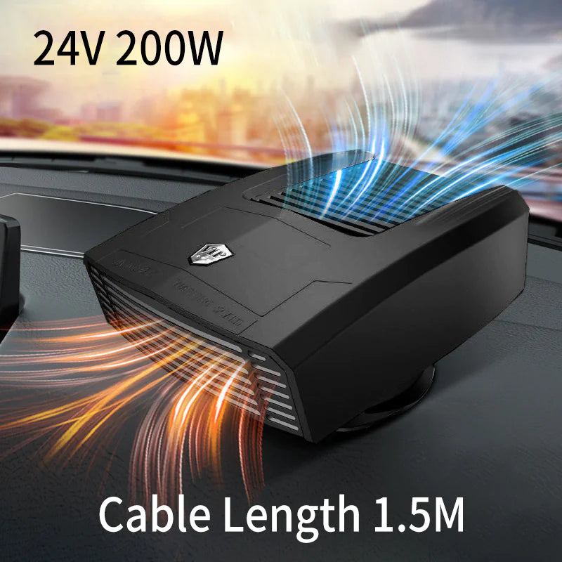 Car Electric Heater – Fast Heating & Defogging with 12V/24V Universal Compatibility (Compact, Durable ABS Design)