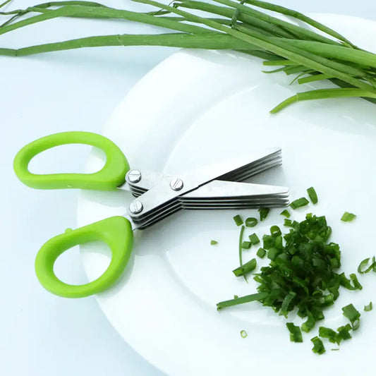 Herb Scissors – Stainless Steel Kitchen Gadget for Cutting Fresh Herbs with Precision (5.2" × 2.5")