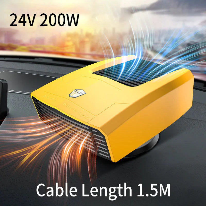 Car Electric Heater – Fast Heating & Defogging with 12V/24V Universal Compatibility (Compact, Durable ABS Design)