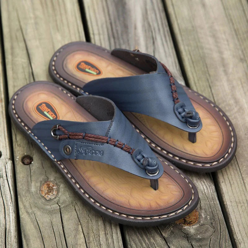 Handmade Leather Flip-Flops – Breathable, Durable, and Perfect for Outdoor Comfort