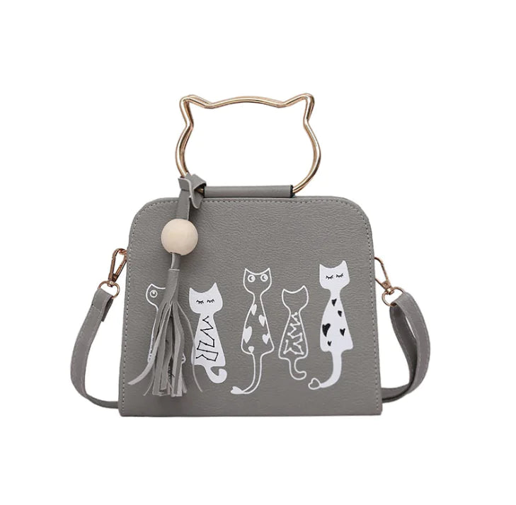 Cat Handbag – Playful Design with Versatile Carry Options in Four Colors