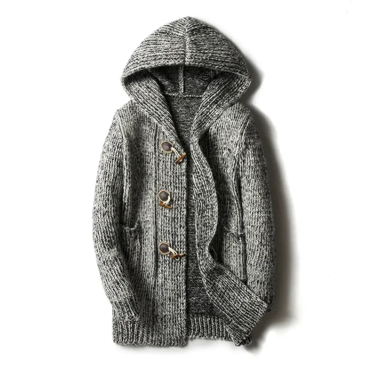 Casual Bat-Type Cardigan – Lapel Collar, Horn Buttons, Relaxed Fit (S–5XL, Unisex Style)