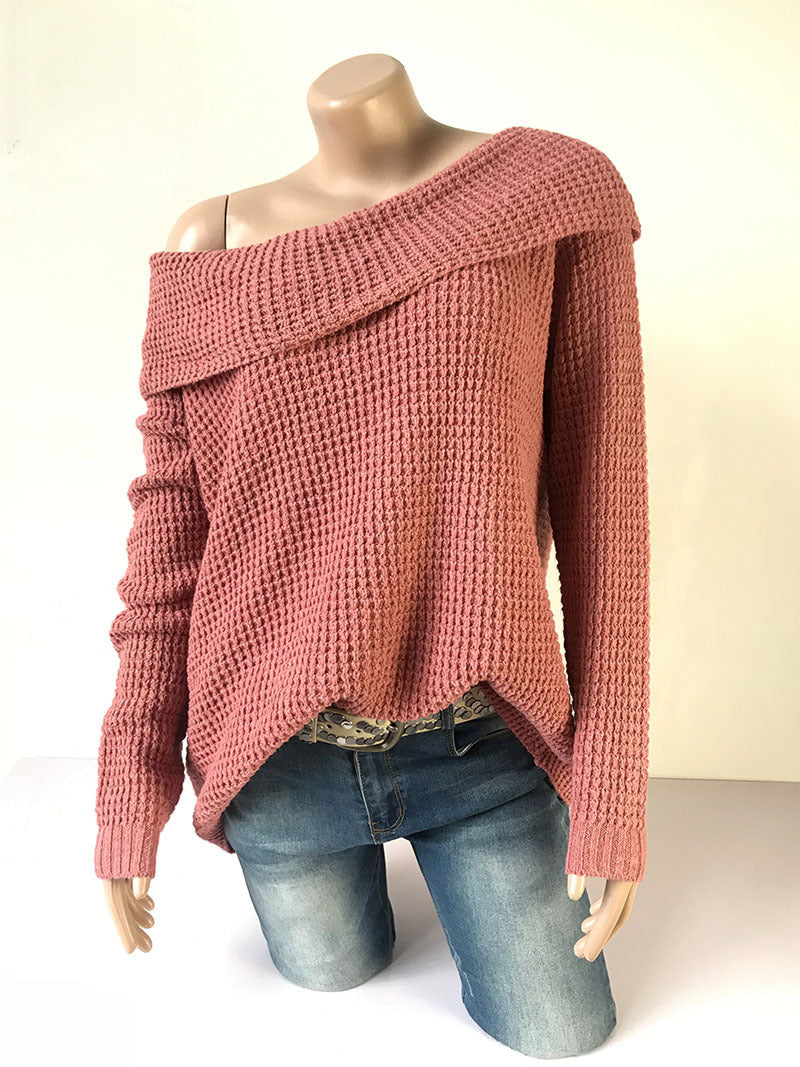 Luxurious Knitted Sweater – Loose Fit, Medium Thickness, Long Sleeves (S–XL)
