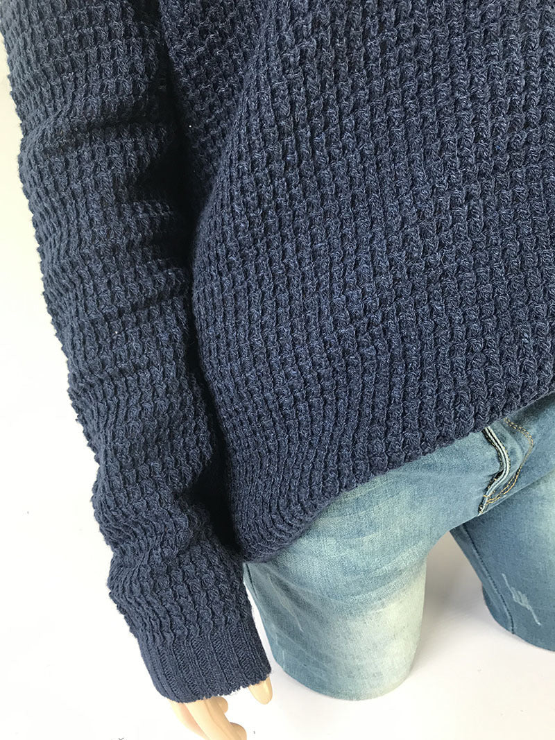 Luxurious Knitted Sweater – Loose Fit, Medium Thickness, Long Sleeves (S–XL)