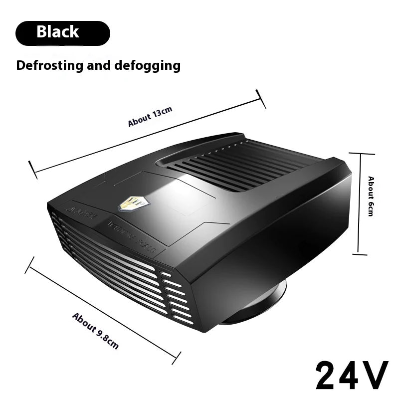 Car Electric Heater – Fast Heating & Defogging with 12V/24V Universal Compatibility (Compact, Durable ABS Design)