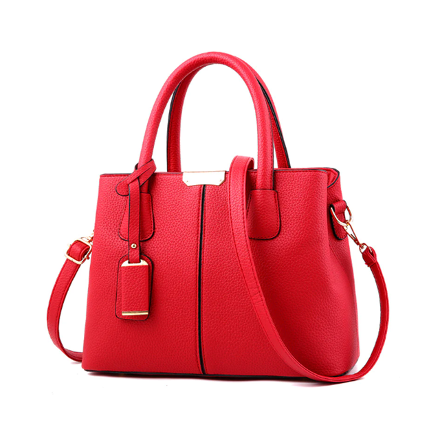 Ladies' PU Leather Handbag with Litchi Pattern – Chic Functionality for Everyday Elegance