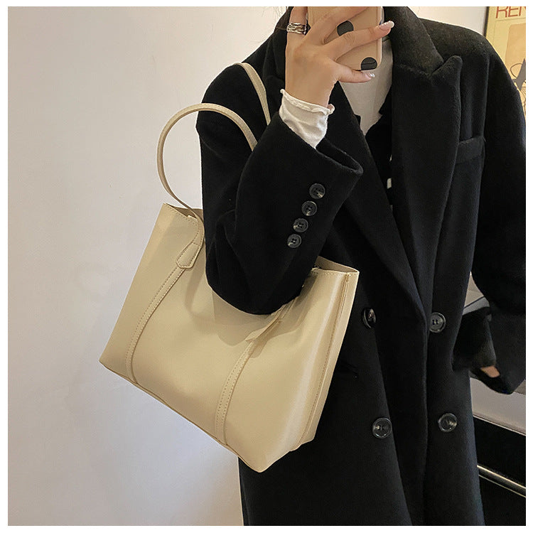 Ladies Handbag Shoulder Bag – Elegant Square Tote in Four Classic Shades